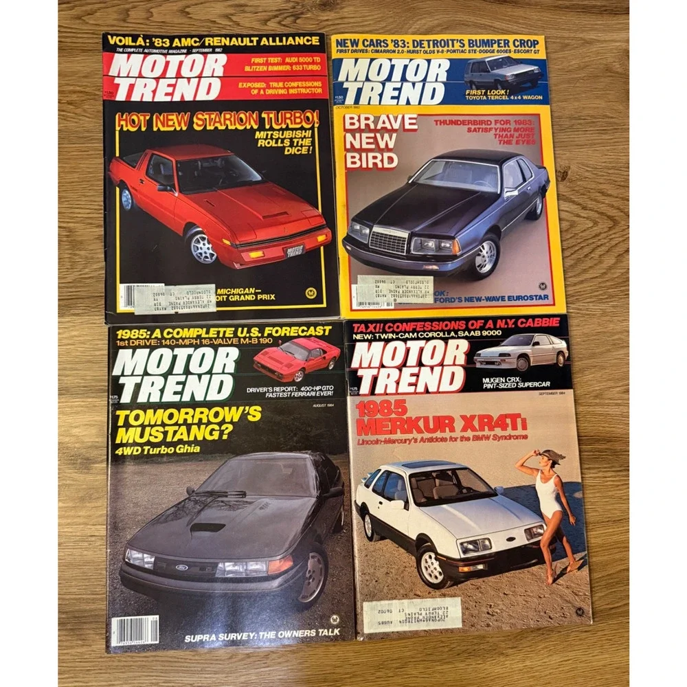 🚗 Vintage Motor Trend Magazine Lot 20 1981-1984 Porsche Supra Camaro GT5